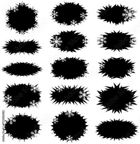 Wallpaper Mural Festive winter snowflake burst collection for holiday promotions and seasonal designs Torontodigital.ca