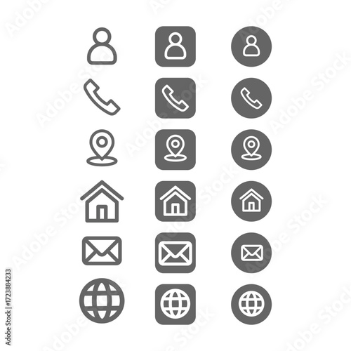 A nod to your user-centric symbols like profiles, phones, and homes.