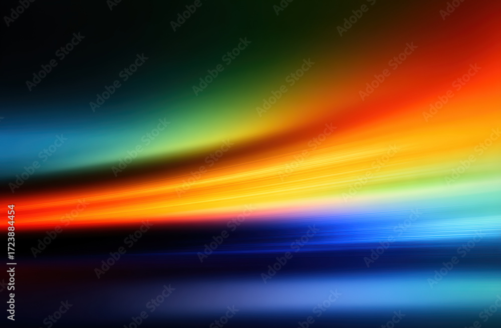 Obraz premium Vibrant abstract background with dynamic blend of rainbow colors creating sense of motion and energy