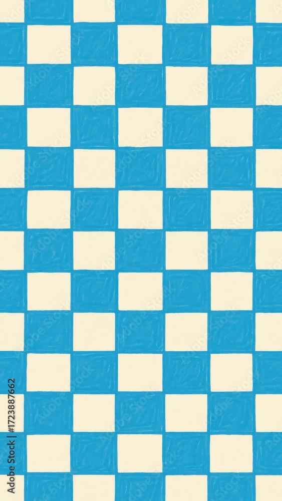 Fototapeta premium Blue white checkered pattern