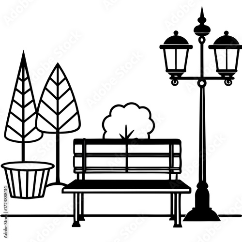 wrought iron bench