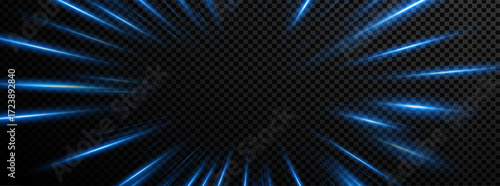 Speed perspective effect fast with light road and trail car texture. Line layout for motion or abstract use. Dynamic vector background for speed.