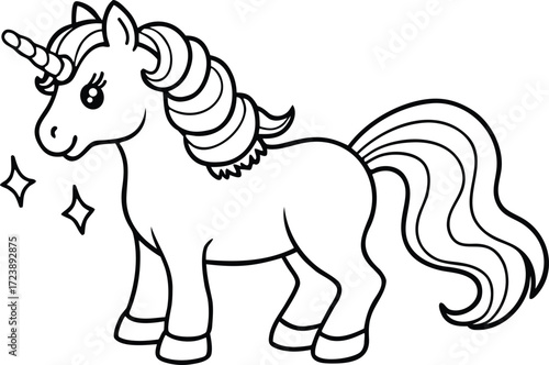 Magical Unicorn Illustration Whimsical Fantasy Animal Design