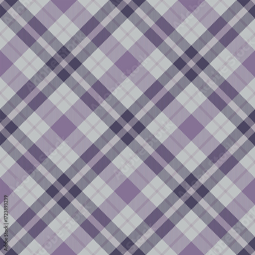 Seamless  purple color check pattern. Repeating patern plaid. Checkered design for prints. Repeated tartan fabric.Vector scottish fabriс. Ekose texture. Madras flannel. Checker line.Stripe gingham