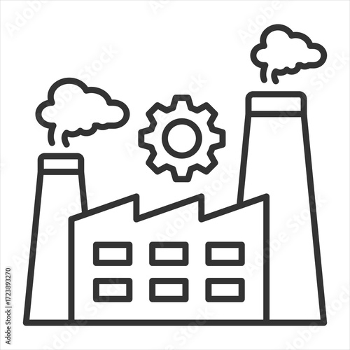 Manufacturing Outline Icon