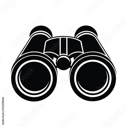 Zoo Keeper element isolated binoculars on white background