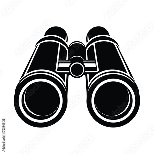 Zoo Keeper element isolated binoculars on white background