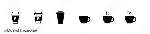 Cofee cup icon flat. Vector illustration symbol and bonus pictogram

