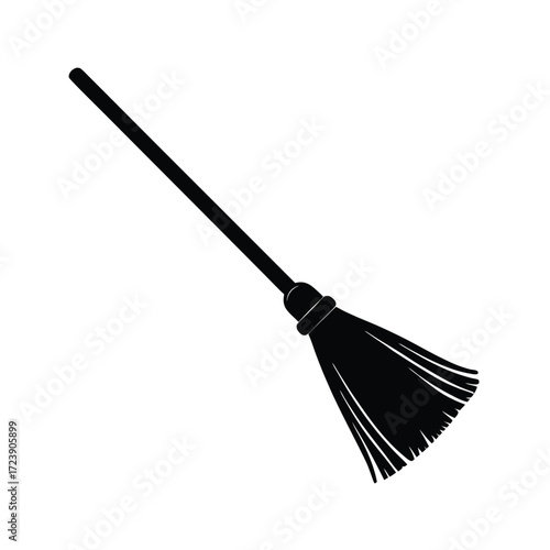 Zoo Keeper element isolated broom on white background