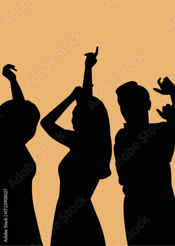 Silhouette Party People Dancing