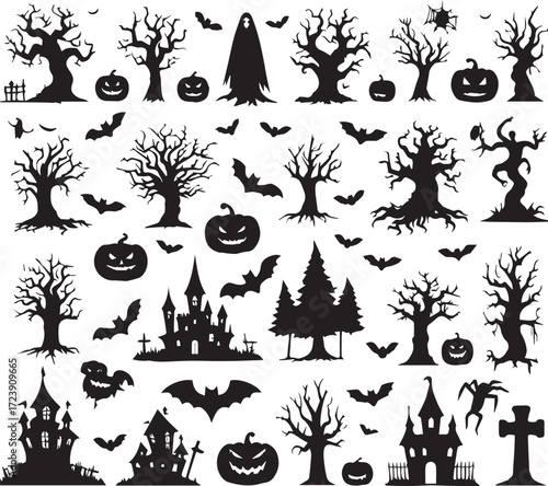 Halloween Silhouettes Icons