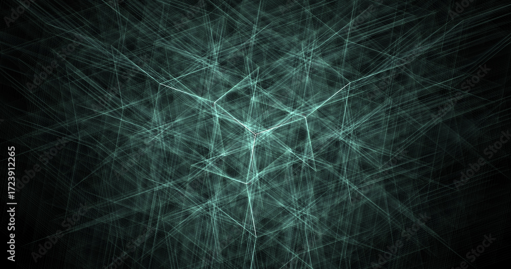 Fototapeta premium An abstract artistic representation of interconnected network, evoking sense of the complex structure and hidden connections with light effects.