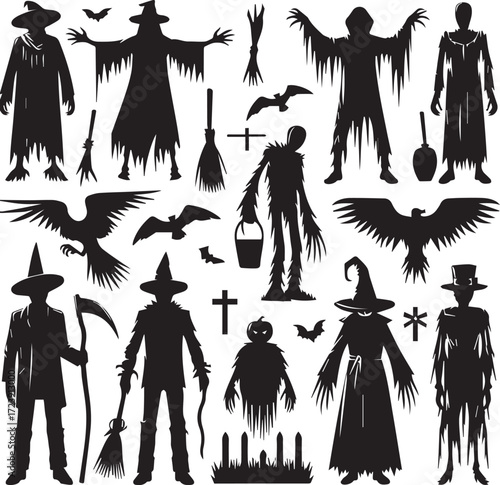 Halloween Silhouettes Icons