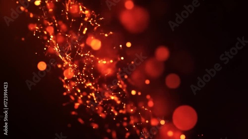 Red abstract fire sparks