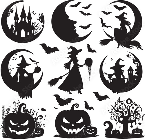 Halloween Silhouettes Icons