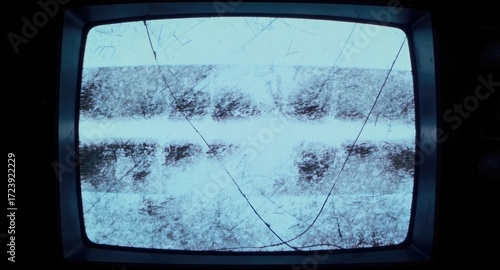Frozen Winter Television Static.