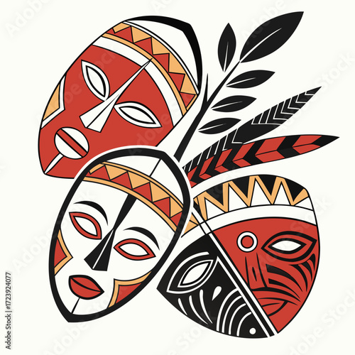 carnival mask vector illustration