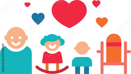 Grandparents day icon collection vector scalable eps illustration for general use vector