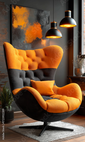 modern living room with fireplace