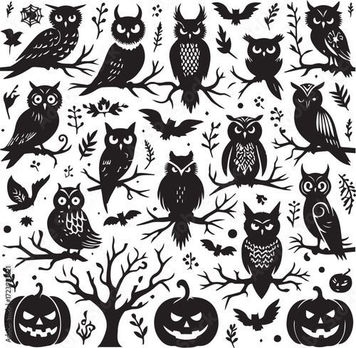 Halloween Silhouettes Icons