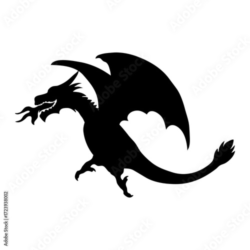vector illustration of a dragon