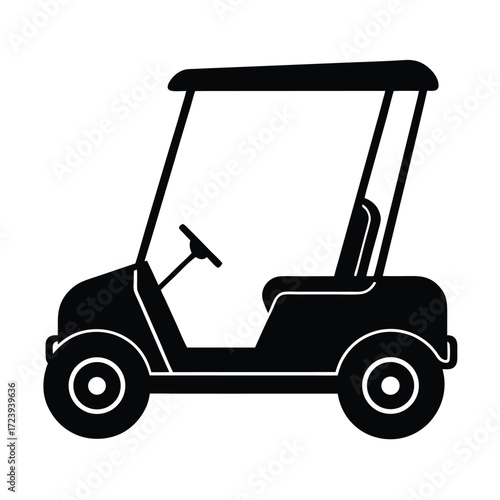 Zoo Keeper element isolated golf cart on white background