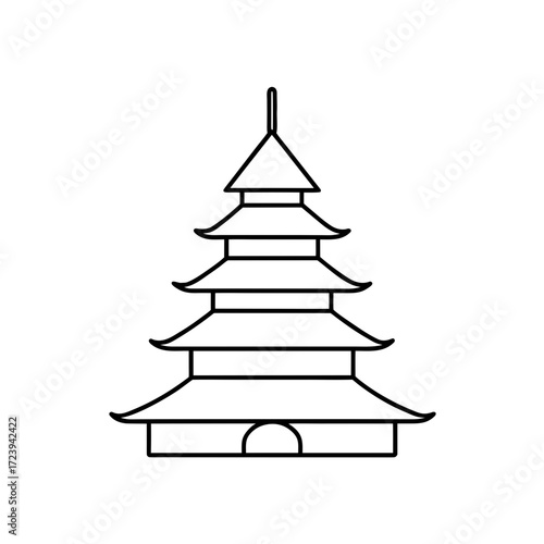 Outline of a round medallion on transparent background