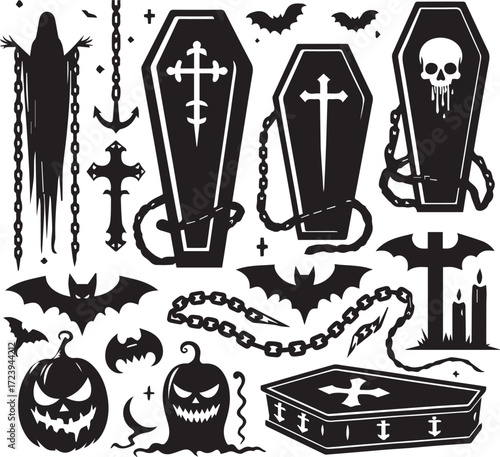 Halloween Silhouettes Icons