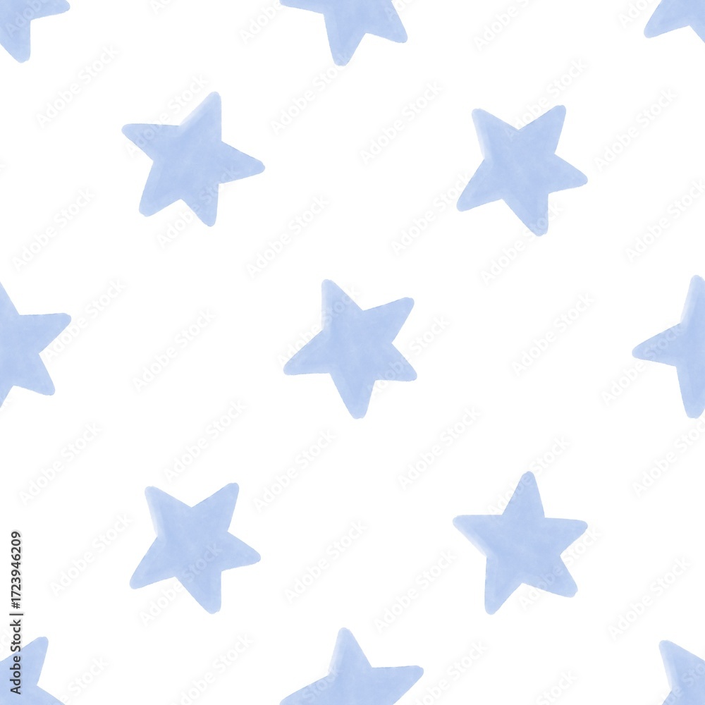 Obraz premium set of stars, seamless pattern with blue stars