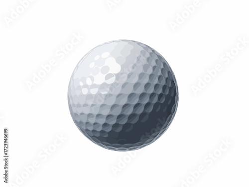 Isolated Golf Ball on White Background Perfect for Sporting Goods and Golfing Websites Advertising a Golf Tournament