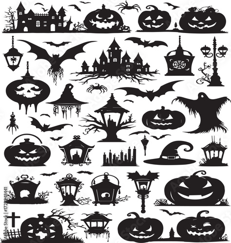 Halloween Silhouettes Icons