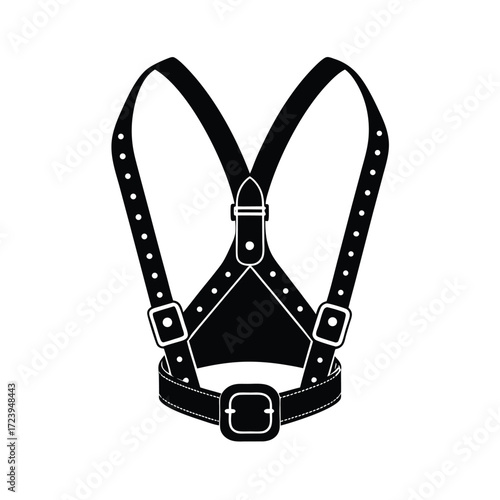 Zoo Keeper element isolated harness on white background