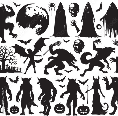 Halloween Silhouettes Icons