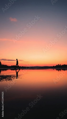 Sunset walk reflection