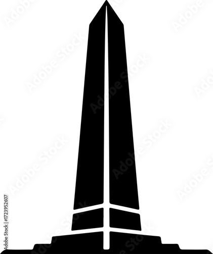 Obelisk silhouette vector illustration