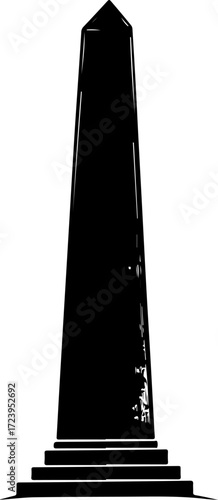 Obelisk silhouette vector illustration