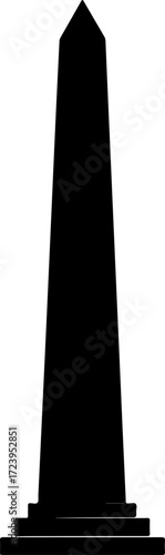 Obelisk silhouette vector illustration