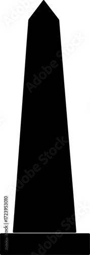 Obelisk silhouette vector illustration