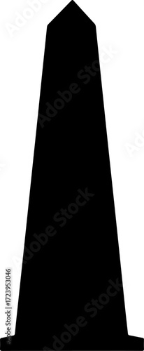 Obelisk silhouette vector illustration