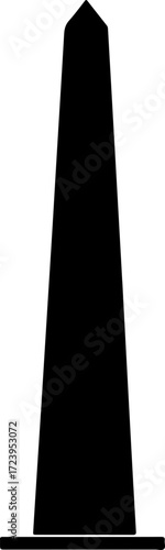 Obelisk silhouette vector illustration