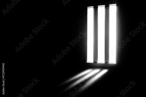 Dark room, bright window