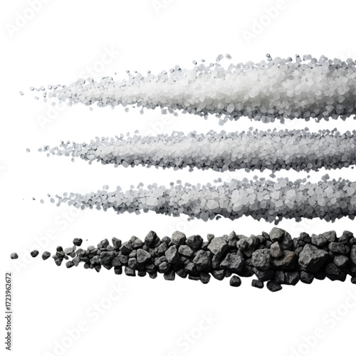 Visualizing Mineral Composition A Layered Depiction of Sand, Gravel, and Stone - Composition 6