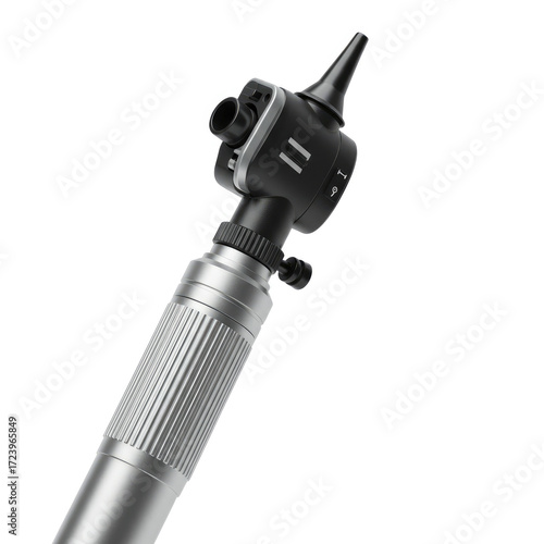otoscope on white background 