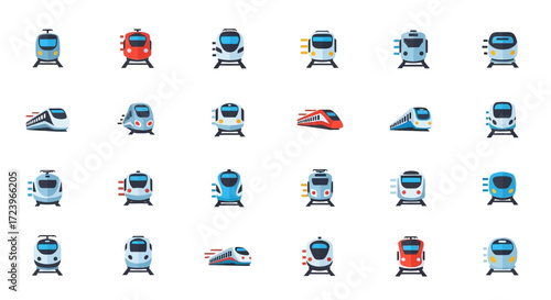 Collection of Modern High-Speed Trains.