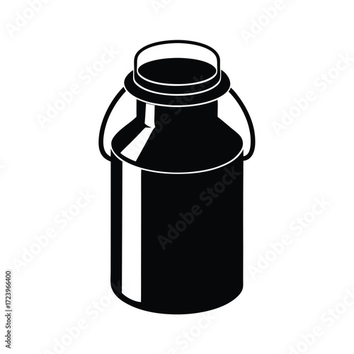Zoo Keeper element isolated milk can on white background