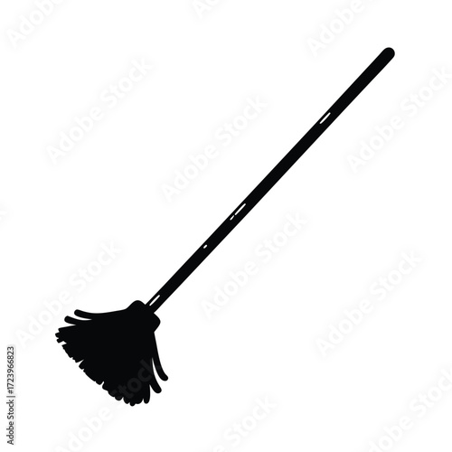 Zoo Keeper element isolated mop on white background