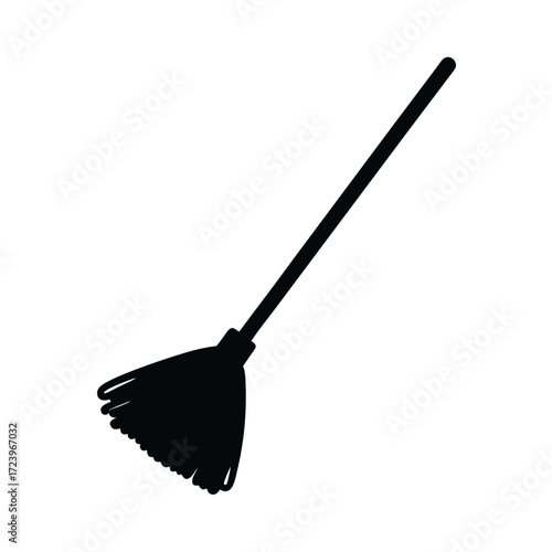 Zoo Keeper element isolated mop on white background