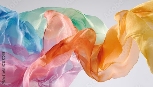 Colorful flowing fabric (1)