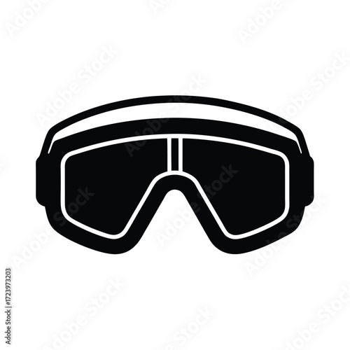 Zoo Keeper element isolated safety goggles on white background