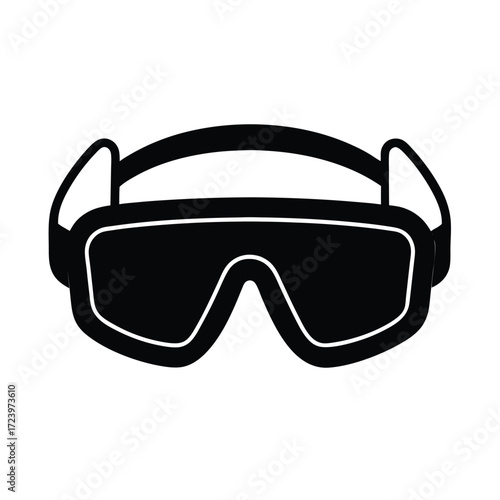 Zoo Keeper element isolated safety goggles on white background